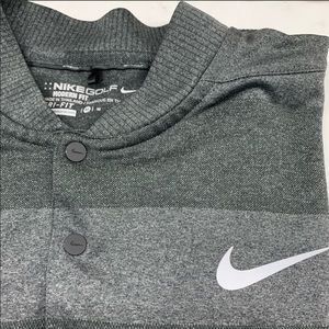 Nike Golf Dri Fit mock Neck shirt Gray medium
